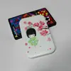 Venda em Estoque Hong Kong Espelho Pequeno Boneca Japonesa Espelho de Maquiagem Portátil Pu Lembrança de Viagem Presente