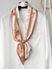 Cinturón de Bufanda Larga de Seda Combinado con Jeans, Falda de Mujer, Cinta Decorativa Blanca Estilo Francés, Goma para el Cabello, Diadema, Accesorio para el Cabello, Bufanda