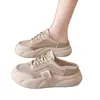 Sandalias sin cordones de nuevo estilo para el verano 2025 para mujer, calzado exterior de moda con plataforma y chanclas, zapatos casuales retro para playa para mujer