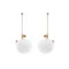 Versión coreana de los nuevos pendientes de aguja de plata S925 color otoño e invierno bola de visón de agua perla pendientes pendientes pendientes precio mayorista