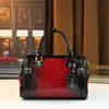 Nova Bolsa Travesseiro Grande Capacidade Degradê Duas Cores Padrão Crocodilo Bolsa de Mão Feminina Tendência Bolsa Transversal de Ombro para Viagem