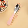 Cuchara Yuanbao de Acero Inoxidable 316 para Bebés, Uso Diario para Niños, Linda Cuchara para Suplementos Alimenticios de Bebé, Cuchara con Patrón de Logo al por Mayor