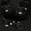 Compatible con Crocs Cadena Dorada con Purpurina Lujo Ligero Pedrería Accesorios DIY Flores para Zapatos Decoración de Girasol Hebillas para Zapatos Mayoreo