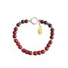 Pulsera de cinabrio Suerte Suerte Pulsera de cuentas para hombre y mujer año animal regalo seguro joyería de estilo antiguo