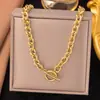 Europa y Estados Unidos tendencia transfronteriza ins cadena cubana collar oro 18k no se decolora cadena de personalidad de moda joyería de alta gama