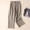 Pantalones Anchos Nuevos 2026 para Mujer, Pantalones de Algodón y Lino de Verano Nuevos de Moda, Pantalones Sueltos de Lino para Estudiantes, Pantalones Casuales