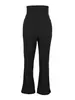 El más vendido de Amazon: Pantalones Acampanados de Doble Fila de Botones Laterales para Mujer, Ajuste Delgado Elástico, Pantalones Casuales Estilo Europeo y Americano, Leggings
