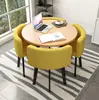 Mesa de Recepção Simples e Combinação de Cadeiras Mesa de Negociação Recepção de Loja Comercial Mesa e Cadeira Mesa Redonda Pequena para Lazer de Escritório