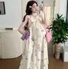 Celebridad de Internet Elegante Vestido Floral Delgado de Longitud Media Holgado para Cubrir la Barriga de Embarazo Nuevo Vestido de Maternidad Verano 2025 vestido
