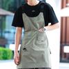 Especial Verano Restaurante Chaleco Delantal Ropa de Trabajo Barista Tienda de Té con Leche Camarero Cocina Estampado Hombres y Mujeres