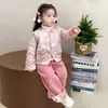 Roupas de Ano Novo para Meninas, Roupas de Inverno, Roupas de Outono e Inverno Estilo Chinês para Crianças, Novo Estilo Chinês, Dinastia Han, Roupas Festivas de Ano Novo para Bebês, Roupas de Ano Novo