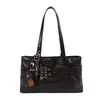 Bolso de mano retro estilo commuter color marrón Melard para mujer, nuevo modelo de moda 2026 de gran capacidad, bolso tote de alta gama