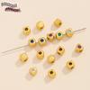 Antigo cobre dourado banhado a ouro 18K zircônio martelo açúcar contas amor contas soltas pulseira DIY pulseira acessórios de joias