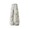 Jeans camuflados de pierna ancha para hombre, estilo workwear de la alta calle americana, nuevos de primavera, vintage, holgados, casuales, de pierna recta, hasta el suelo