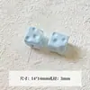 [Wangyang] Material e acessório para corrente de celular DIY temático de queijo Hello Kitty pintada de azul e branco em formato de estrela de acrílico