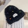 Nuevo Gorro de Punto para Mujer, Gorro de Felpa para Otoño e Invierno, Hace que la Cara Parezca Más Pequeña, Felpa, Cálido, a Prueba de Frío, Engrosado, Circunferencia de Cabeza Grande, Gorro con Protección para las Orejas