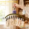 Colgador de ropa multi-clip de muñeca de calabaza morada, tendedero antideslizante para ropa interior y calcetines, perchero multifuncional de almacenamiento para el hogar