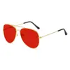 3026 película a color Marco Grande gafas de sol de sapo para hombre y mujer conductor de conducción gafas de sol de metal fabricantes al por mayor
