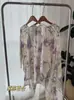 Pijama Solta de Algodão Seda para o Verão para Mulheres Verão Fina Algodão Artificial Feminino Manga Longa Preguiçosa Antibaúla Roupa de Casa