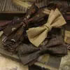 Novo estilo de gravatas borboleta para homens vintage all-match noivo casamento mulheres café marrom vermelho azul listrado flor distinto