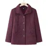 Abrigos de otoño e invierno para mujeres mayores, blusas con cuello para madres, camisas de manga larga talla grande para señoras mayores