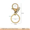 Llavero con Cierre de Langosta Hebilla de Figura de Ocho Juego de Tres Piezas Llavero Metal DIY Accesorios para Joyería Colgante para Bolsa Casero