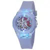 Nuevo Reloj de Cuarzo Luminoso de Moda de Silicona de Dibujos Animados de Unicornio para Niños, Colorido, de Venta Caliente, para Hombres y Mujeres de Primaria y Secundaria