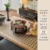 Gabinete Lateral Vintage de Madera Maciza Estilo Francés para Apartamentos Pequeños, Cómoda de Lujo Ligero con Tres Cajones, Vitrina de Cristal para Sala de Estar, Gabinete Lateral para Comedor