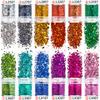 Amazon traje de 12 colores lentejuelas para arte de uñas polvo de cebolla dorado mariposa amor estrella de cinco puntas pegamento para esmalte de uñas materiales hechos a mano