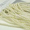 Acessórios para Joias DIY de Pérola de Vidro Bege Colar de Cristal Corrente de Clavícula de Luxo Leve Contas Soltas Pérolas Swarovski