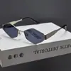 Gafas de Sol Metálicas Poligonales de Alta Gama con Forma de Rombo, Estilo Vacacional Retro Europeo y Americano, Gafas de Sol Únicas y Originales O