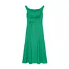 Comércio Exterior Transfronteiriço Moda Feminina Nova Moda de Primavera Europeia e Americana Simples Slim Fit Mistura de Linho Vestido Sem Mangas