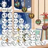 Boneco de Neve de Natal Transfronteiriço Expressão Desenho Animado Fofo Modelo Recortado Amazon Decoração de Vidro de Inverno Modelo de Animal de Estimação Pintura