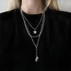Collar femenino moderno ins celebridad de Internet accesorios hip hop estilo coreano personalizado colgante de doble capa cadena para suéter decoraciones estilo frío