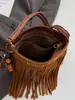 Bolso Pequeño Cuadrado Retro Francés Shuai Mijia para Viajes Diarios de Mujeres, Nuevo de Verano 2026 de Alto Valor con Flecos para Hombro Cruzado