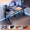 Mesa de computador, mesa de trabalho, conjunto de mesa e cadeira para jogos em casa, mesa simples para quarto, estação de trabalho, mesa de estudo, mesa de escritório para apartamentos de aluguel