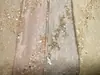 Tecido para Design de Bordado com Lantejoulas em Degradê de Linho e Seda, Acabamento Pesado, Luxo Leve, Caimento Fluido, Tecido de Alta Qualidade para Ternos e Vestidos Femininos
