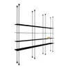 Rack de Armazenamento Redondo de Tubo de Liga de Alumínio de Luxo Minimalista, Estante Suspensa, Rack de Armazenamento, Coluna Decorativa de Exposição de Chão Suspensa