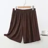 Nuevos Pantalones Cortos Sueltos de Modal, Simples y Versátiles, Pantalones Casuales de Talla Grande con Cintura Elástica, Cómodos Pantalones Anchos para Casa