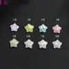 Acessórios compactos de pentagrama iridescente estilo coreano para joias artesanais DIY, brincos, clipes de orelha e decoração de capa de celular