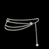 Joyería Transfronteriza Europea y Americana Moda Sexy Cadena Corporal Multicapa Exagerada Cinturón Metálico Estilo Callejero Retro Cadena de Cintura para Falda