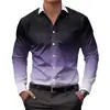 Camisa de manga larga para hombre, ajuste entallado, lujo ligero, versátil, informal, moda de negocios, comercio exterior, con estampado de rayas, de manga larga