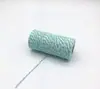 Corda de Algodão 100,2m mm, Decorações Coloridas Bicolores para Embalagem de Natal, Etiquetas de Fio de Algodão, Atacado Feito à Mão Bicolor