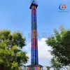 Torre Giratoria de Alta Altitud para Paracaidismo de 30m Máquina de Paracaidismo de 16 Plazas Espectáculo de Luces LED Punto Turístico Monumento Equipo de Atracción