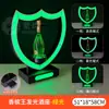 Luz LED Recargable de Barra Portavasos Iluminado Base Creativa Iluminada para Champagne KTV Soporte de Exhibición de Licores Estante Láser para Vino Portavasos