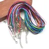 50 Piezas de Collar Trenzado Colorido Transfronterizo Cordón de Cuero Accesorios para Joyería Hecha a Mano DIY Lanyard Pulsera con Colgante Vintage de 1.5 mm