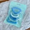 Elástico de Cabelo Tipo Fio de Telefone, Acessório de Cabelo Feminino Estilo Coreano, Moderno e Sofisticado, Corda de Cabelo Fresca e Versátil para Mulheres, Elástico de Cabelo Durável