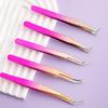 Pinzas de Belleza para Pestañas, Pinzas para Pestañas, Clips Olecranon, Injerto de Pestañas, Rizadores de Pestañas Postizas, Clips Pinzas para Pestañas Postizas, Clips de Pluma Dorada