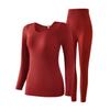 Conjunto de Ropa Interior Térmica Sin Costuras para Otoño e Invierno Capa Base Adelgazante Control de Abdomen Levantamiento de Glúteos Moldeador Tops y Pantalones Térmicos