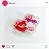 Anillo de Natación Sanrio Clip de PP Nuevo Acrílico Dulce y Lindo Clip para Niña Clip para Notas de Dibujos Animados Acrílico de Doble Cara